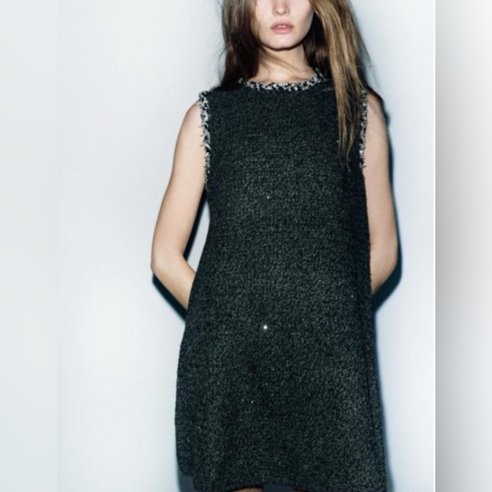 Zara Charcoal Sleeveless Mini Dress